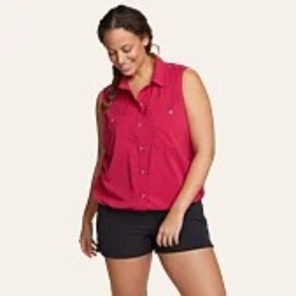 Women's Boulder Trail Sleeveless Shirt - Solid _Magenta - Picture 1 of 6
